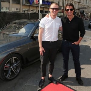 Simon Pegg et Tom Cruise - Première du film "Mission Impossible - Rogue Nation" à Vienne en Autriche le 23 juillet 2015.