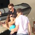 L'actrice Nina Dobrev et son nouveau compagnon Austin Stowell s'embrassent passionnément à Saint-Tropez le 24 juillet 2015.