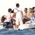 L'actrice Nina Dobrev et son nouveau compagnon Austin Stowell à Saint-Tropez le 24 juillet 2015.