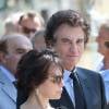Jack Lang et sa femme Monique - Obsèques de Valérie Lang au cimetière du Père Lachaise à Paris. Le 25 juillet 2013