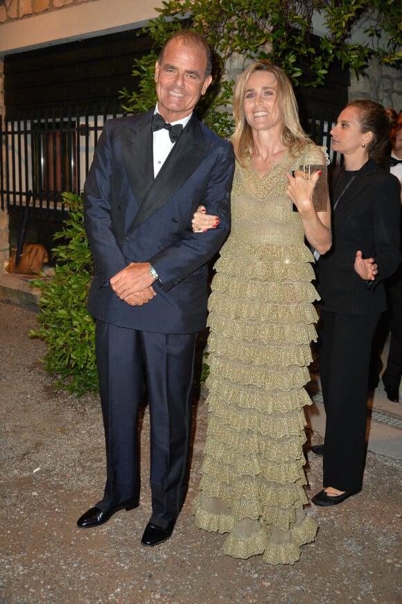 Amedeo Clavarino et sa femme Isabel Clavarino - Arrivées pour la soirée de mariage de Pierre Casiraghi et Beatrice Borromeo au château Rocca Angera (château appartenant à la famille Borromeo) à Angera sur les Iles Borromées, sur le Lac Majeur, le 1er août 2015.