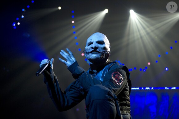 Corey Taylor et Slipknot en concert lors du Heineken Music Hall d'Amsterdam, le 1er février 2015