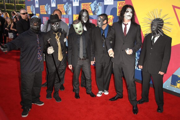 Slipknot lors des MTV Video Music Awards aux Paramount Studios de Hollywood, Los Angeles, le 7 septembre 2008