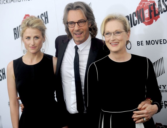 Mamie Gummer, Rick Springfield et Meryl Streep à la première de Ricki And The Flash au théâtre AMC Lincoln Square à New York, le 3 août 2015.