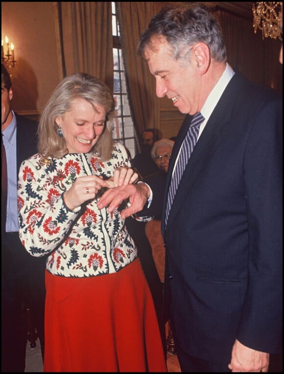 Marie-Christine Barrault se marie avec Roger Vadim à Levallois Perret en 1990.