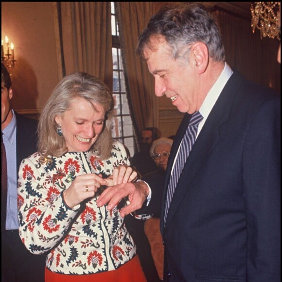 Marie-Christine Barrault se marie avec Roger Vadim à Levallois Perret en 1990.