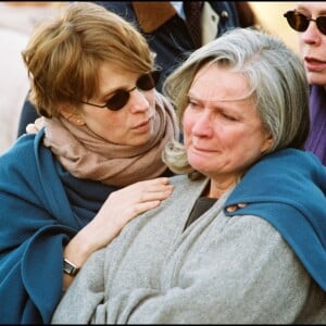 Marie-Christine Barrault aux funérailles de Roger Vadim à Saint-Tropez le 18 février 2000. 