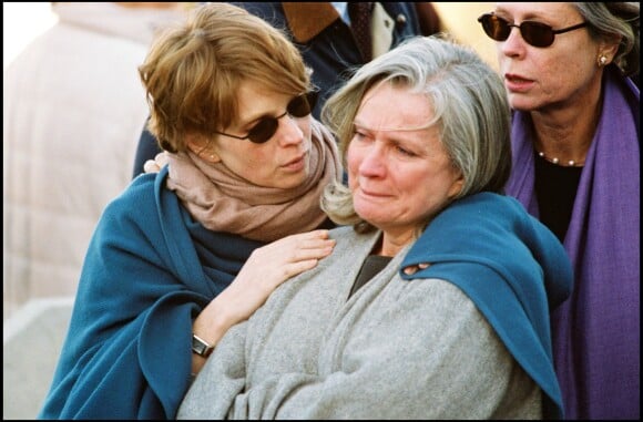 Marie-Christine Barrault aux funérailles de Roger Vadim à Saint-Tropez le 18 février 2000. 