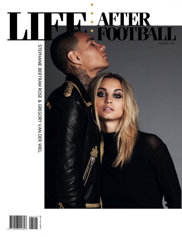 Gregory van der Wiel et Rose Bertram en couverture du magazine néerlandais Life After Football. Numéro d'été 2015.