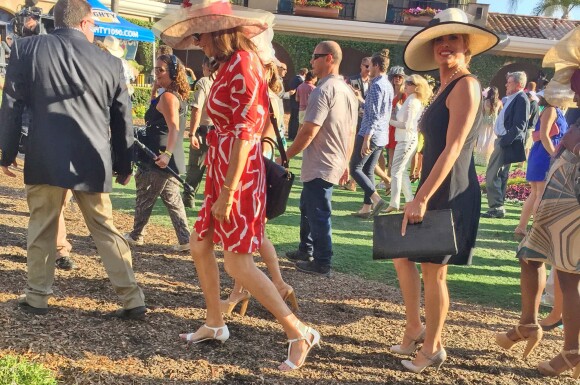 Exclusif - Caitlyn Jenner (Bruce) assiste à l'ouverture de la "Del Mar Races" à San Diego, accompagnée de sa supposée compagne Candis Cayne. Le 16 juillet 2015 