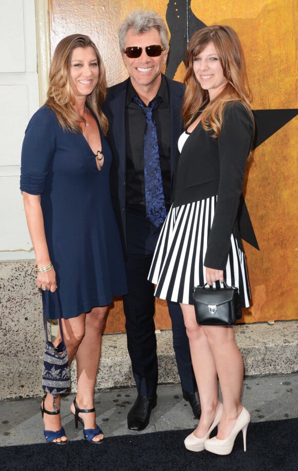 Jon Bon Jovi, sa femme Dorothea Hurley et leur fille Stephanie à la première de la comédie musicale "Hamilton" au Richard Rogers Theater à New York. Le 6 août 2015