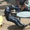 Semi-Exclusif - Chris Evans sur le tournage de "Captain America: Civil War" à Atlanta, le 18 mai 2015. Shawn Robinson a tourné plusieurs cascades pour le premier film Captain America.