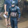 Semi-Exclusif - Chris Evans sur le tournage de "Captain America: Civil War" à Atlanta, le 18 mai 2015 Shawn Robinson a tourné plusieurs cascades pour le premier film Captain America.