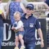 Zara Phillips (Tindall) et sa fille Mia Tindall au Festival of British Eventing à Gatcombe Park le 7 août 2015.