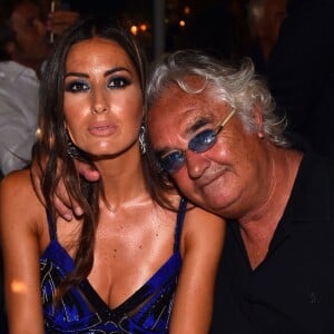 Elisabetta Gregoraci et son mari Flavio Briatore - Soirée d'anniversaire "Love" pour les 63 ans de Fawaz Gruosi à l'hôtel Cala di Volpe à Porto Cervo, le 9 août 2015. 