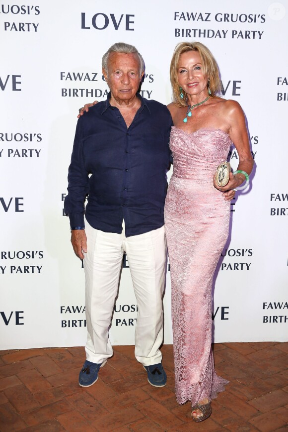 Soirée d'anniversaire "Love" pour les 63 ans de Fawaz Gruosi à l'hôtel Cala di Volpe à Porto Cervo, le 9 août 2015. 