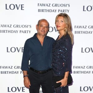 Gerard Cohen et Dounia Napoli - Soirée d'anniversaire "Love" pour les 63 ans de Fawaz Gruosi à l'hôtel Cala di Volpe à Porto Cervo, le 9 août 2015. 