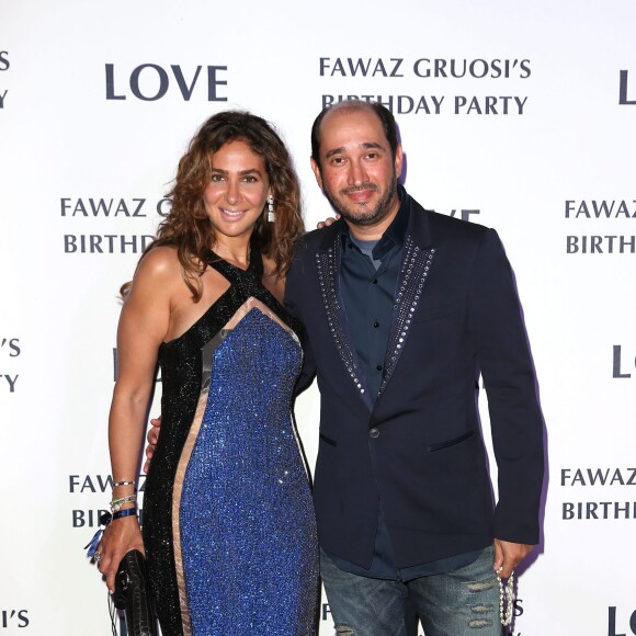 Mohammed Youseef El Khereiji et sa femme Sherine - Soirée d'anniversaire "Love" pour les 63 ans de Fawaz Gruosi à l'hôtel Cala di Volpe à Porto Cervo, le 9 août 2015. 