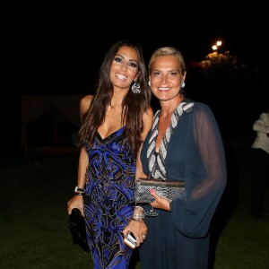 Elisabetta Gregoraci et Simona Ventura - Soirée d'anniversaire "Love" pour les 63 ans de Fawaz Gruosi à l'hôtel Cala di Volpe à Porto Cervo, le 9 août 2015. 