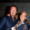 Simona Ventura et son compagnon Gero Carraro - Soirée d'anniversaire "Love" pour les 63 ans de Fawaz Gruosi à l'hôtel Cala di Volpe à Porto Cervo, le 9 août 2015. 