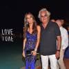 Elisabetta Gregoraci et son mari Flavio Briatore - Soirée d'anniversaire "Love" pour les 63 ans de Fawaz Gruosi à l'hôtel Cala di Volpe à Porto Cervo, le 9 août 2015. 