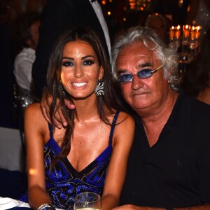 Elisabetta Gregoraci et son mari Flavio Briatore - Soirée d'anniversaire "Love" pour les 63 ans de Fawaz Gruosi à l'hôtel Cala di Volpe à Porto Cervo, le 9 août 2015. 