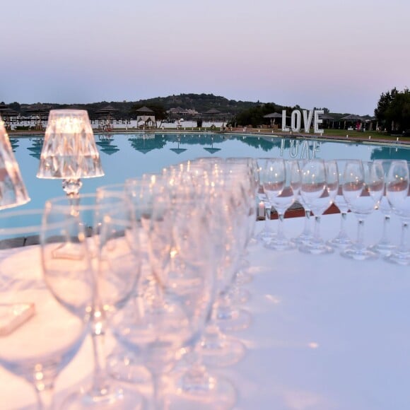 Soirée d'anniversaire "Love" pour les 63 ans de Fawaz Gruosi à l'hôtel Cala di Volpe à Porto Cervo, le 9 août 2015. 