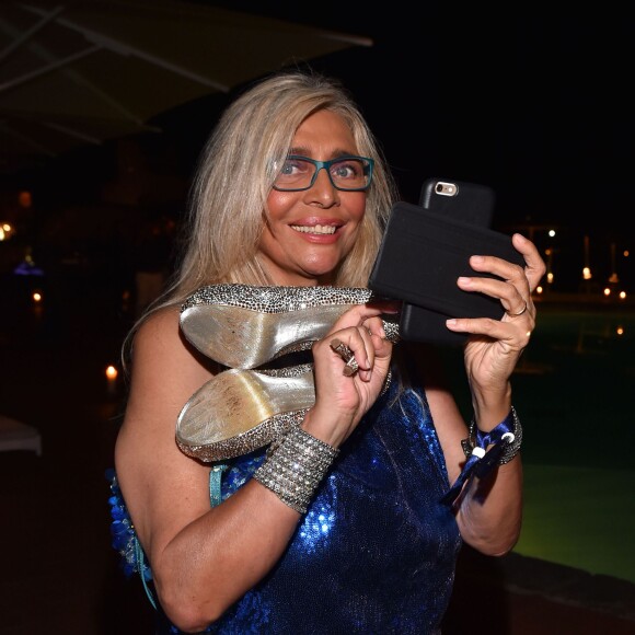 Mara Venier - Soirée d'anniversaire "Love" pour les 63 ans de Fawaz Gruosi à l'hôtel Cala di Volpe à Porto Cervo, le 9 août 2015. 