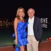 David Nahmad et sa femme Collette Nahmad - Soirée d'anniversaire "Love" pour les 63 ans de Fawaz Gruosi à l'hôtel Cala di Volpe à Porto Cervo, le 9 août 2015. 