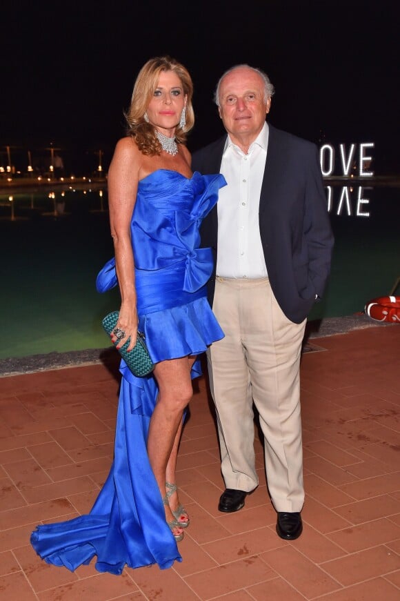 David Nahmad et sa femme Collette Nahmad - Soirée d'anniversaire "Love" pour les 63 ans de Fawaz Gruosi à l'hôtel Cala di Volpe à Porto Cervo, le 9 août 2015. 