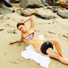 Miley Cyrus nue à la plage / photo postée sur le compte Instagram de la chanteuse au mois d'août 2015