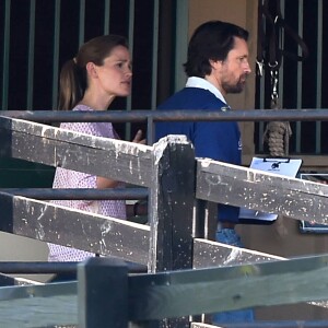 Jennifer Garner avec Martin Henderson sur le tournage du film "Miracles From Heaven" à Atlanta, le 11 août 2015.