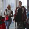 Exclusif - Amber Rose et le rappeur Machine Gun Kelly (MGK) à l'aéroport de New York le 9 juin 2015.