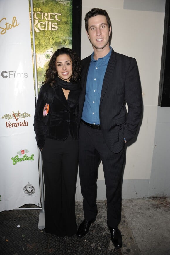 Pablo Schreiber et son épouse Jessica à New York, le 2 février 2010.