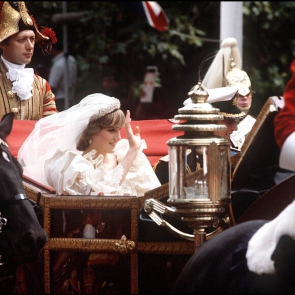 Mariage du prince Charles et de Lady Diana Spencer le 29 juillet 1981 à Londres.