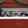 Le roi Juan Carlos Ier d'Espagne, l'infante Elena et ses deux enfants Felipe et Victoria assistaient le 13 août 2015 au grand retour de la corrida dans les arènes d'Illumbe, à San Sebastian, après trois années d'interdiction.