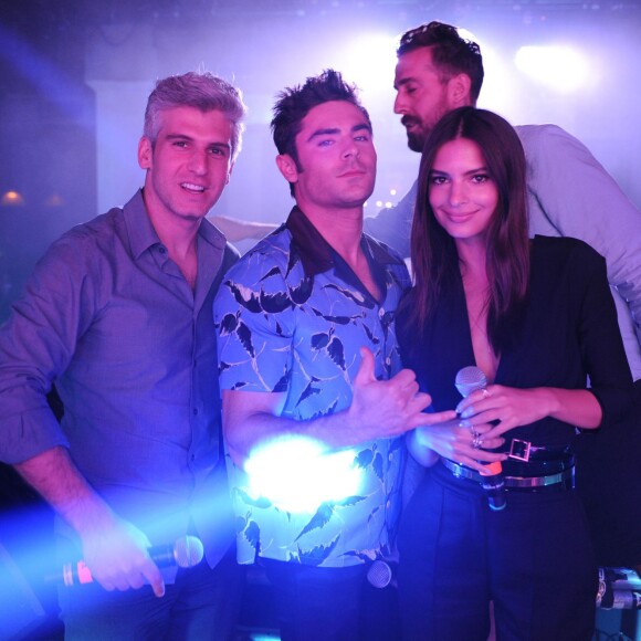 Emily Ratajkowski, Zac Efron lors d'une after-party We Are Your Friends à Miami le 16 août 2015.