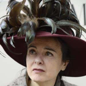 Amélie Nothomb - 34e édition du Salon du Livre à Paris Porte de Versailles le 22 mars 2014.