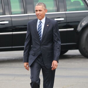 Barack Obama arrive à Philadelphie le 14 juillet 2015. 