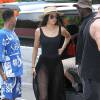 Tyga et Kendall Jenner vont déjeuner au restaurant Do Brazil à Saint-Barthélemy, le 19 août 2015.