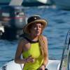 Lindsay Lohan à Mykonos le 27 juillet 2015