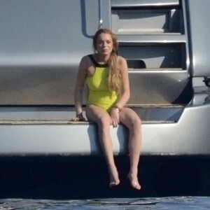 Lindsay Lohan à Mykonos le 27 juillet 2015