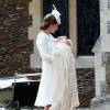 Image du baptême de la princesse Charlotte de Cambridge, fille du prince William et de la duchesse Catherine, le 5 juillet 2015 à Sandringham