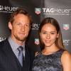 Jenson Button et sa fiancée Jessica Michibata à bord du yacht "Tag Heuer" à Monte Carlo à Monaco, le 25 mai 2013