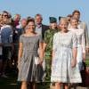 La princesse Victoria de Suède et la princesse Mette-Marit de Norvège ont assisté à une messe en l'église de Stromstad le 22 août 2015, après avoir marché ensemble pendant une heure entre Halden (Norvège) et Stromstad (Suède) dans le cadre du Pèlerinage du Climat.