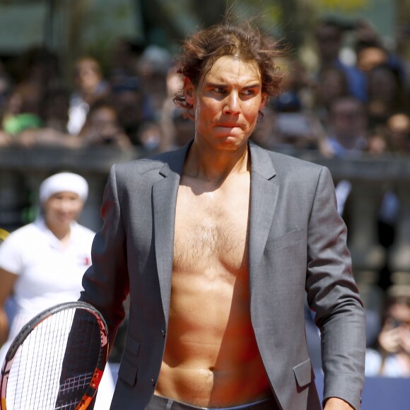 Rafael Nadal - Lancement de la ligne de vêtements "Tommy x Nadal" à New York le 25 août 2015 pendant le tournoi des célébrités de Bryant Park. Rafael Nadal et Tommy Hilfiger lancent une ligne de sous-vêtements, de vêtements sur-mesure et un parfum "TH Bold". 