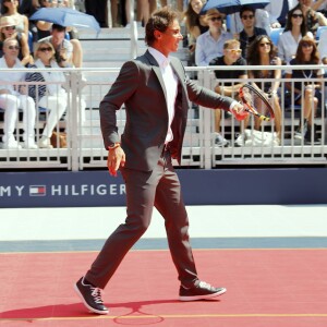 Rafael Nadal - Lancement de la ligne de vêtements "Tommy x Nadal" à New York le 25 août 2015 pendant le tournoi des célébrités de Bryant Park. Rafael Nadal et Tommy Hilfiger lancent une ligne de sous-vêtements, de vêtements sur-mesure et un parfum "TH Bold".  