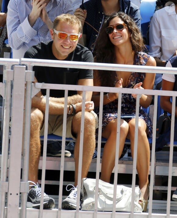 Maria Perello, la compagne de Rafel Nadal et son coach - Lancement de la ligne de vêtements "Tommy x Nadal" à New York le 25 août 2015 pendant le tournoi des célébrités de Bryant Park. Rafael Nadal et Tommy Hilfiger lancent une ligne de sous-vêtements, de vêtements sur-mesure et un parfum "TH Bold". 