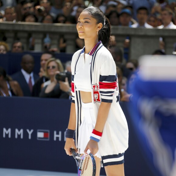 Chanel Iman - Lancement de la ligne de vêtements "Tommy x Nadal" à New York le 25 août 2015 pendant le tournoi des célébrités de Bryant Park. Rafael Nadal et Tommy Hilfiger lancent une ligne de sous-vêtements, de vêtements sur-mesure et un parfum "TH Bold".  New York