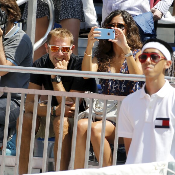 Maria Perello, la compagne de Rafael Nadal et son coach - Lancement de la ligne de vêtements "Tommy x Nadal" à New York le 25 août 2015 pendant le tournoi des célébrités de Bryant Park. Rafael Nadal et Tommy Hilfiger lancent une ligne de sous-vêtements, de vêtements sur-mesure et un parfum "TH Bold". 5/08/2015 - New York